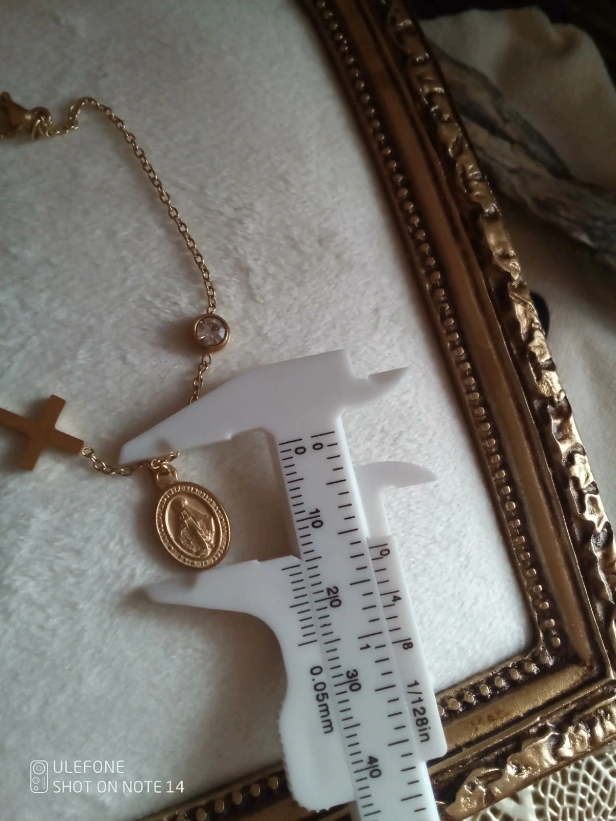 Bracelet croix sainte Vierge et monozircon – photo 3